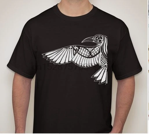 Футболка VIKING Raven Huginn and Muninn Thor Odin Valhalla в стиле норвежских викингов 100% хлопок