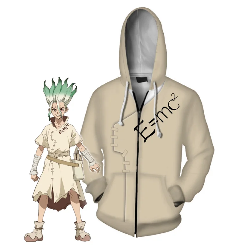 Толстовка Dr.STONE Ishigami Senkuu для косплея куртка на молнии пальто Мужской пуловер