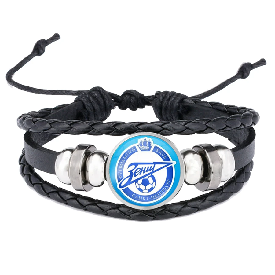 Футбольный клуб FC Zenit с логотипом, кожаный браслет, браслет для футбольного клуба, браслеты для болельщиков, подарок, Прямая поставка, ювелирные изделия