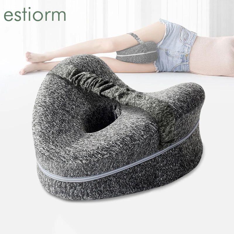 

Wedge Memory Foam leg pillow - Orthopedic knee pillow for side sleepers,sleeping,Pregnancy,Sciatica Relief, back and hip Pain