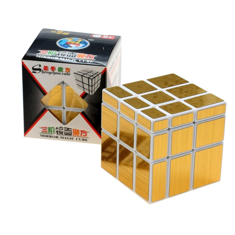 ShengShou зеркальный куб 3x3 Волшебная головоломка Черно белые головоломки кубики