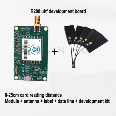 Черный UHF RFID считыватель модуль макетная плата R2000 на большие расстояния небольшой пакет низкая мощность 915 м - Цвет: Черный