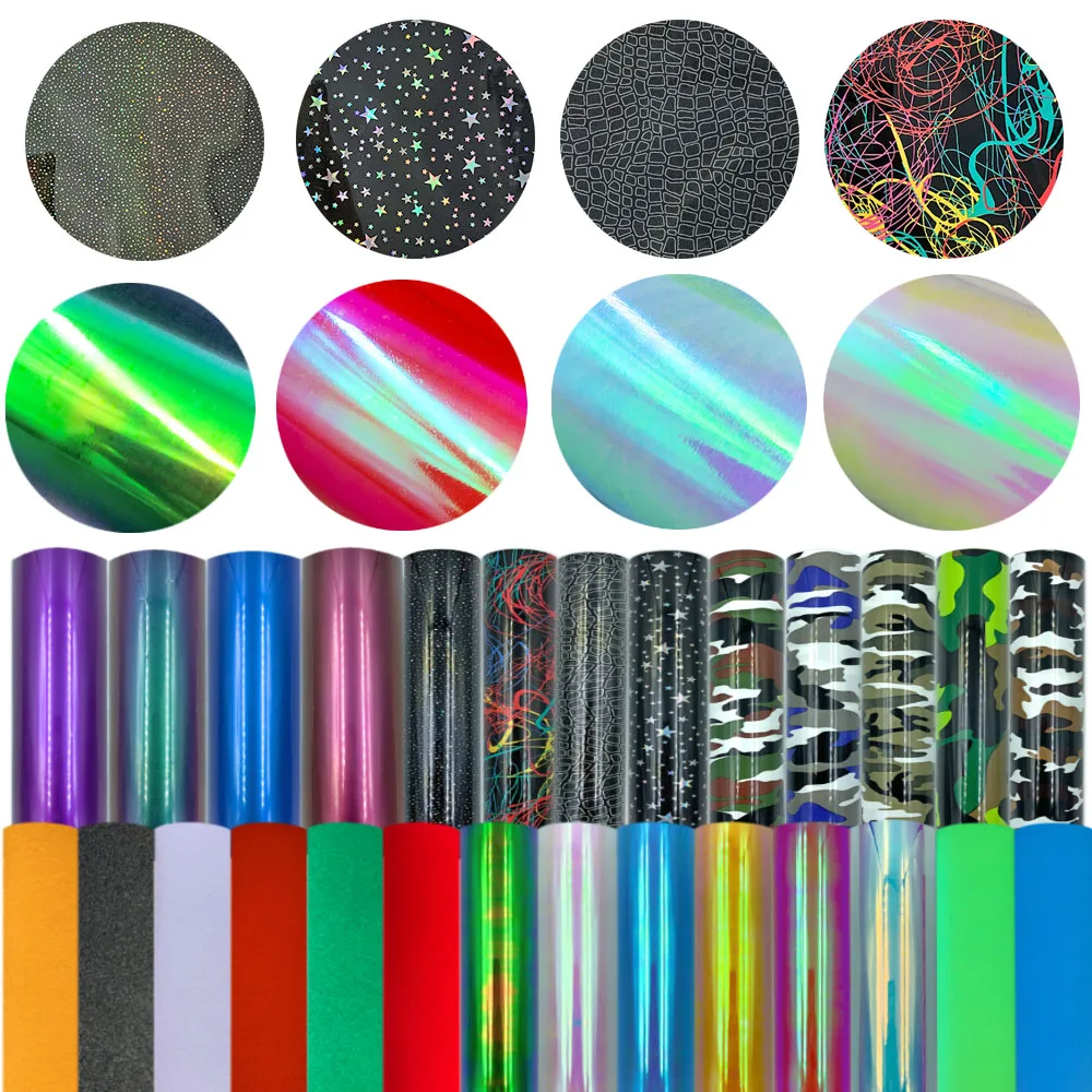 Printing-Film Tshirt Flock Vinyl Htv Iron-On-Fabric Heat-Transfer Various-Iridescent