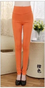 orange women pants 6XL плюс размер женские брюки тонкий высокая талия стрейч карандаш брюки обтягивающая, эластичная капри для женщин женские брюки Pantalon Femme - Цвет: orange women pants
