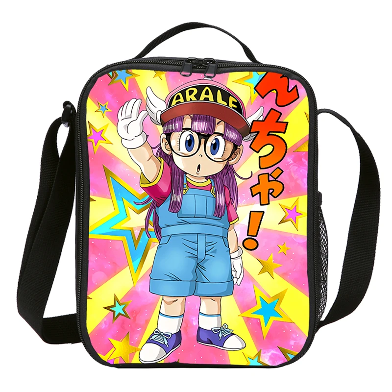 Аниме Dr. Slump Arale маленькая девочка ланч-мешок свежие теплоизоляционные теплые охладители сумки контейнер для пищевых продуктов сумки контейнер для хранения - Цвет: Розовый
