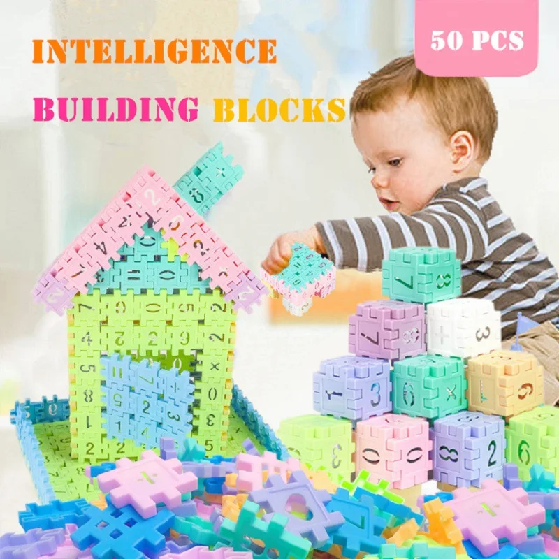 50 шт. детские строительные блоки детские головоломки сборные строительные блоки Ранние развивающие игрушки творческие игрушки DIY