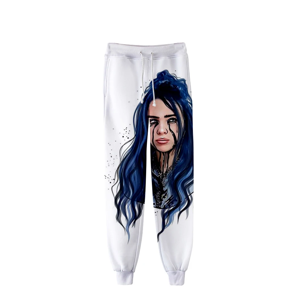 Поп-Певец Billie EIlish 3D спортивные штаны женские/мужские брюки 3D печать Billie EIlish2019 мировой лидер продаж повседневные брюки