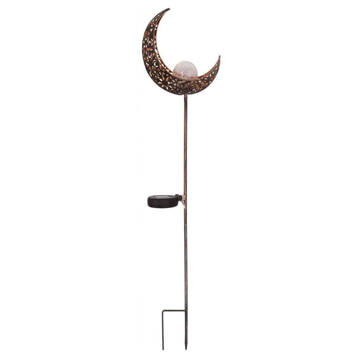 IP69 Waterproof LED Solar Lights Moon/Flame Design Glass Solar Stake Night Lights Home Garden Yard Decoration Lights