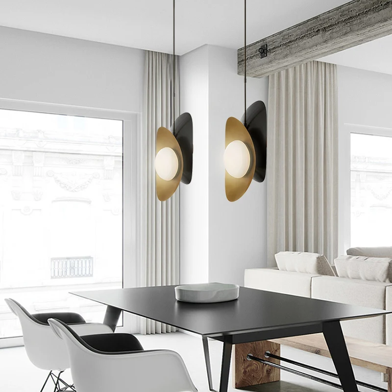 

American Simple Creative Living Room Pendant Light Postmodern Restaurant Metal Hanging Lamp Bedroom Bedside Study Led Fixtures