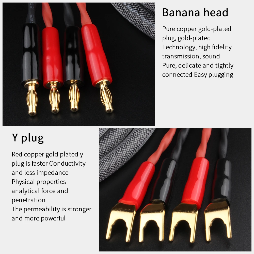 Pure Copper Banana Plug Speaker Cabo Banana Plugs Cabo de Áudio Banana Jack para Banana Speaker - Image 4