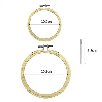 

New 10Pieces Round Wooden Embroidery Hoops Set-5Pcs 4 Inch and 5Pcs 6 Inch Adjustable Bamboo Circle Cross Stitch Hoop Ring with