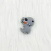 10/pcsSilicone Teether  Food Grade Mini Silicone Dinosaur Beads Baby Animal Teething Beads For DIY  Necklace Chain Accessories 6