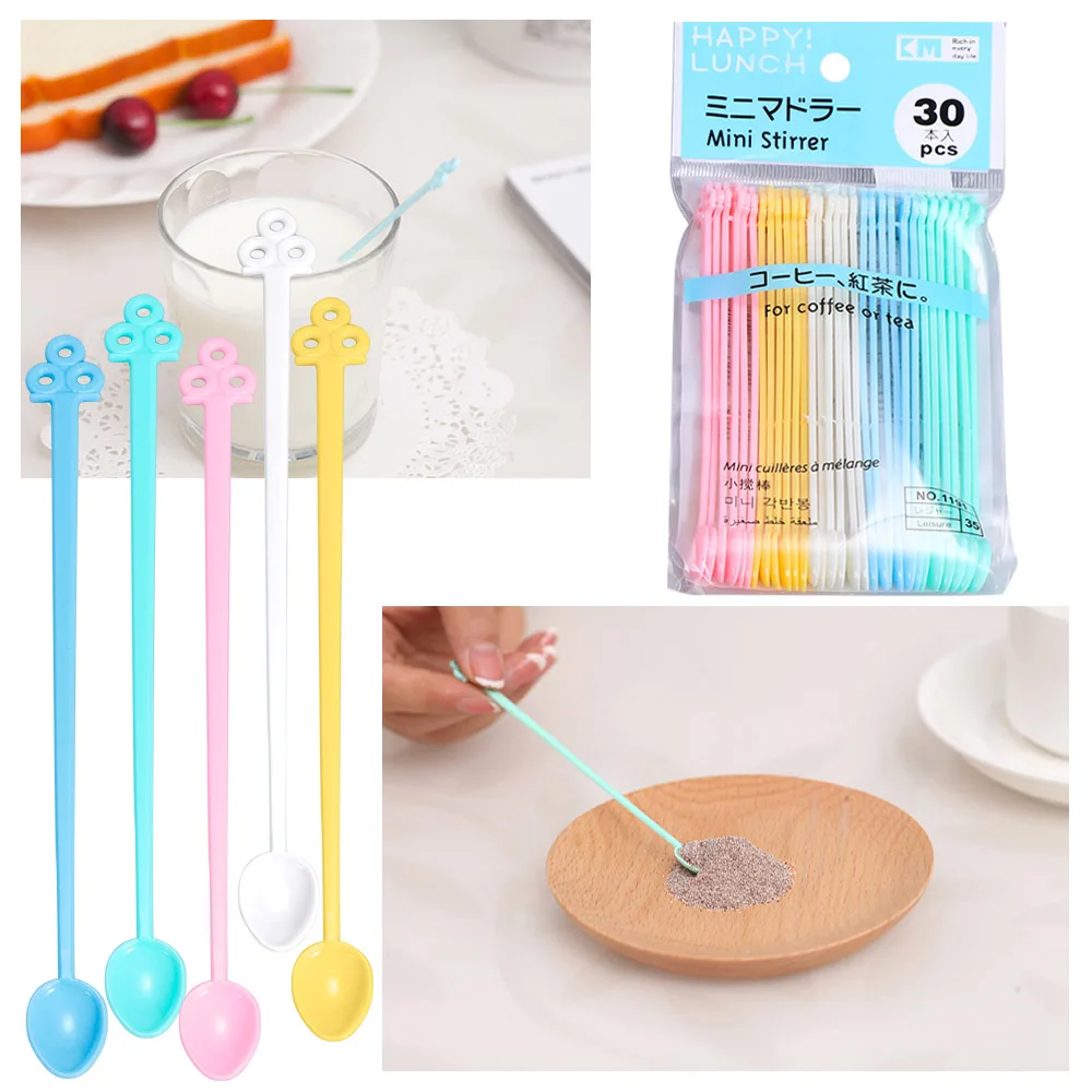Miniherramienta dispensadora de joyería de cuchara, molde de silicona de resina, palito agitador, 30 piezas