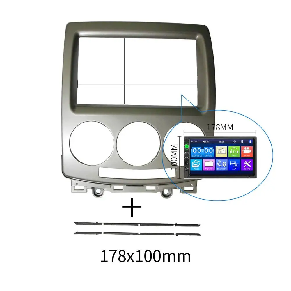 2 Din DVD стерео панель для FORD i-Max 2007+ MAZDA 5 Premacy 2005+ аудио радио фасции CD отделка комплект рамка переоборудование Facia - Название цвета: 178X100mm