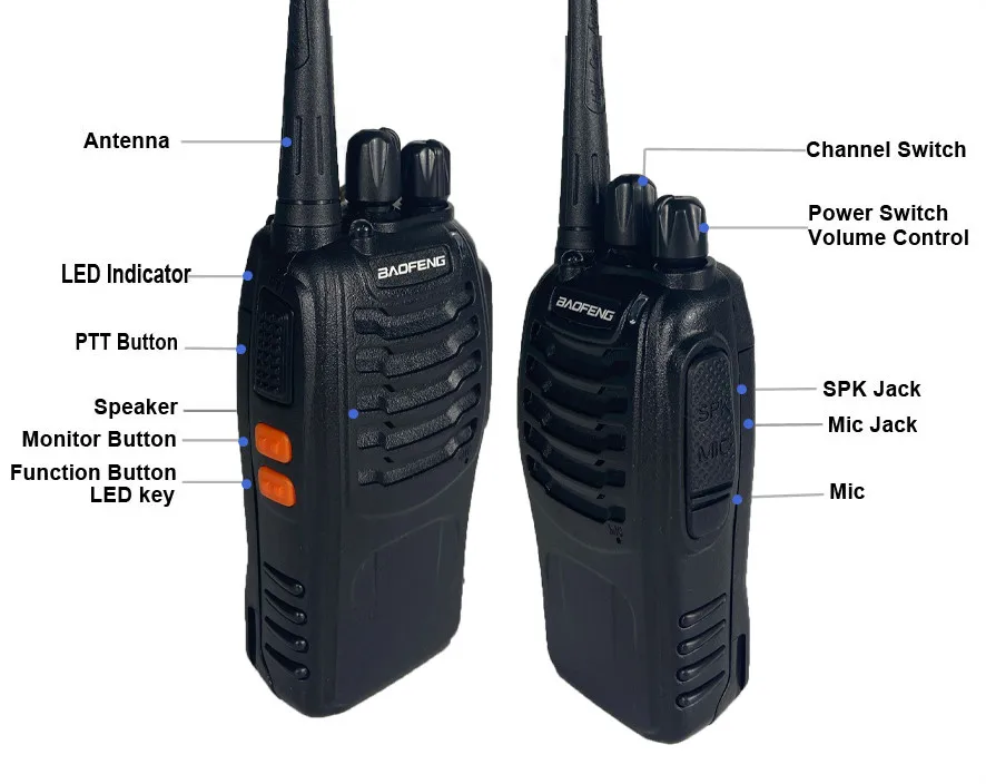 Baofeng-walkie-talkie BF-888S 888 s,長距離,双方向ポータブルcb,ラジオ ,ドイツ語,ptfトランシーバー,警察の狩猟,2個 AliExpress