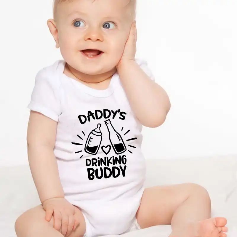 daddy's drinking buddy baby onesie