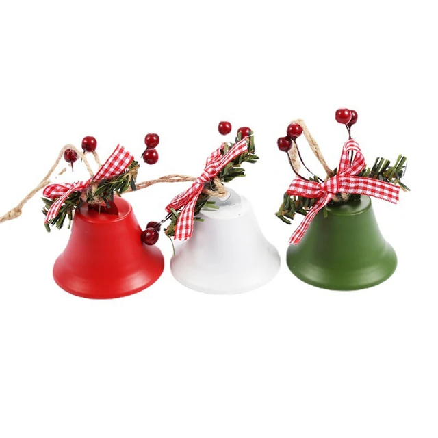 Big Christmas Ornaments Bells With Twine 2021 Merry Christmas Decoration for Home Xmas Tree Hanging Pendants Navidad Gifts Noel 3