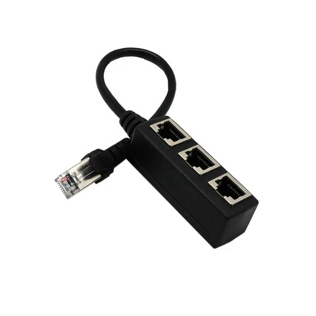 RJ45 Ethernet кабель адаптер сплиттер 1 штекер на 3 женский порт LAN Сетевой разъем Ethernet Женский адаптер цифровые аксессуары