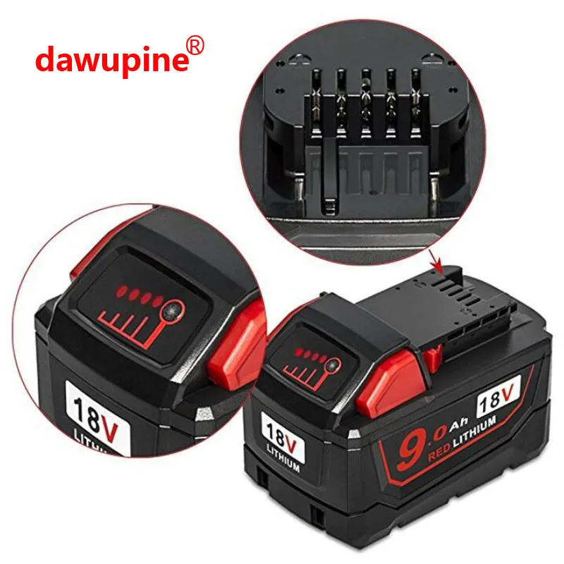

dawupine Li-ion Battery Plastic Case Charging Protection Circuit Board For Milwaukee M18 18V 3Ah 6Ah 9Ah PCB Board Shell