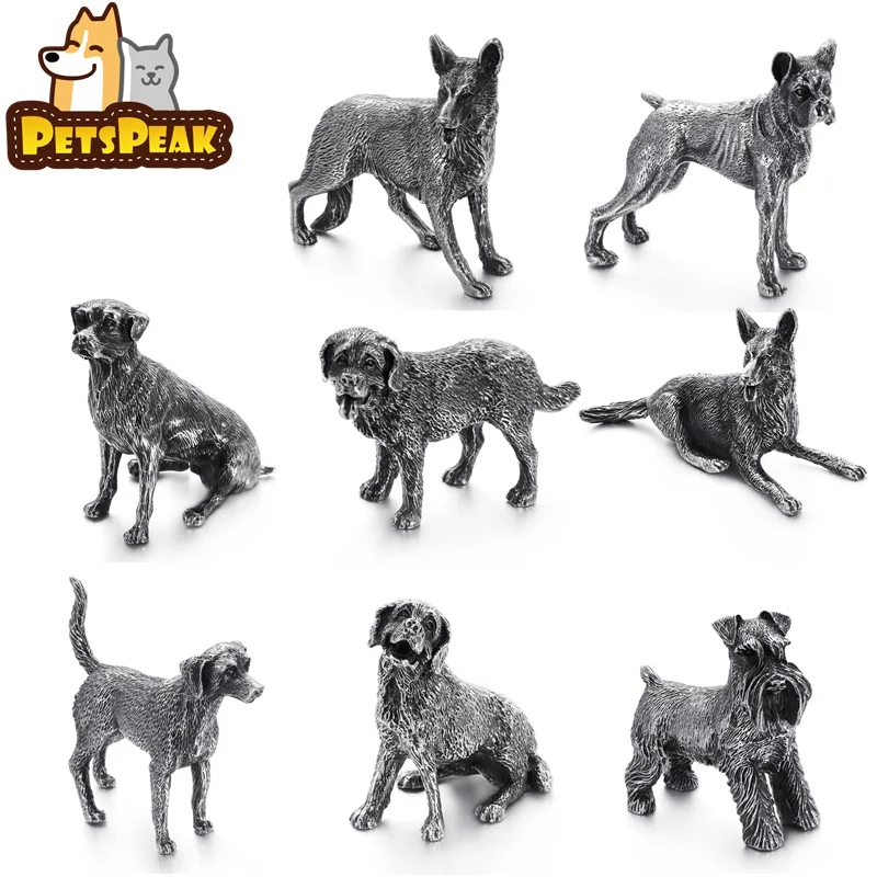 

Metal Animal Pet Dogs Statue Decoration For Home Pets Shop Chrismas Birthday Kids Gift Never Fade
