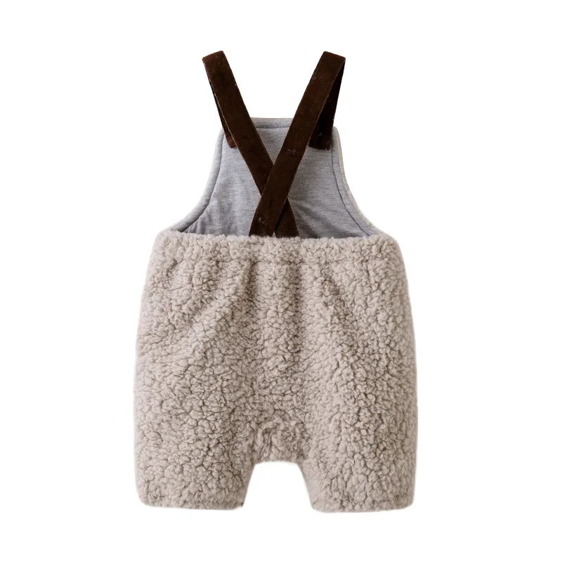 Baby Rompers Winter Warm Newborn Girls Fleece Clothes Funny Cartoon Bear Toddler Boys Jumpsuits Outfits Autumn Children Overalls