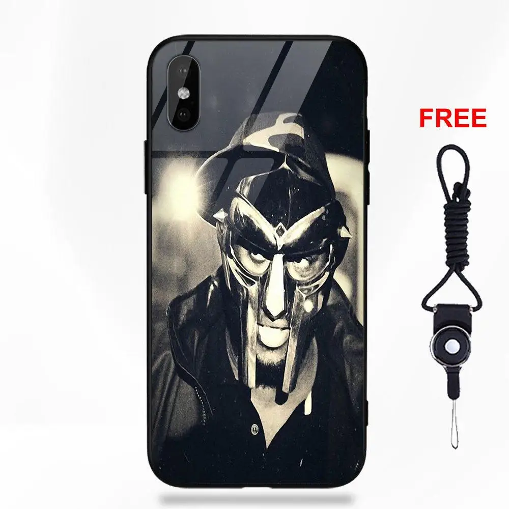 as picture Omdnwd для Apple iPhone 5 5C 5S SE 6 6S 7 8 Plus X XS Max XR Мягкий ТПУ чехол+ закаленное стекло Новое поступление мультфильм Mf Doom - Цвет: as picture