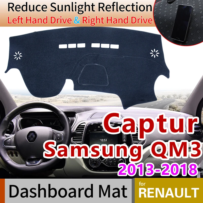 

for Renault Captur 2013~2018 Samsung QM3 Anti-Slip Mat Dashboard Cover Pad Sunshade Dashmat Car Accessories 2014 2015 2016 2017