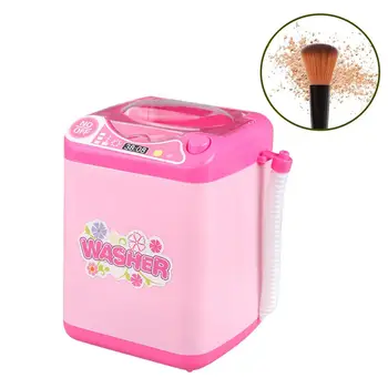 

Mini Washing Machine Electric Makeup Brush Cleaning Washer Dollhouse Furniture Pretend Play Toy Makeup Brush Cleaner Kids Toys
