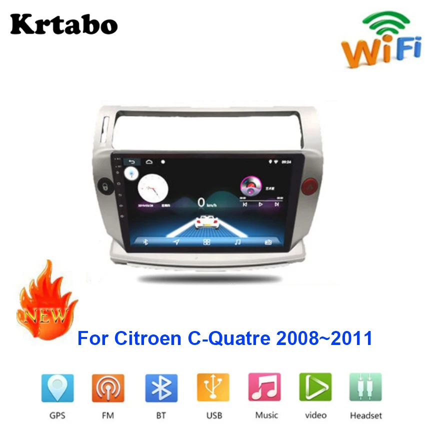 

Car radio Android multimedia player For Citroen C-Quatre 2008~2011 Car touch screen GPS Navigation Support Carplay Bluetooth