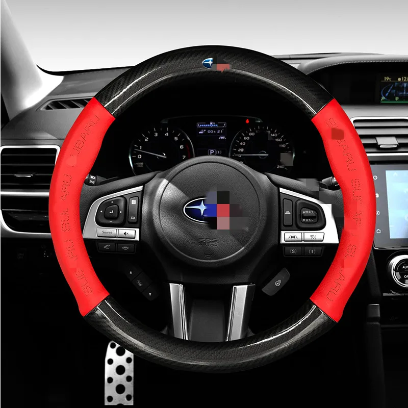ManH FenT углеродное волокно кожаный чехол рулевого колеса автомобиля для Subaru Forester Impreza Outback Legacy XV WRX STI BRZ Impreza Ascent
