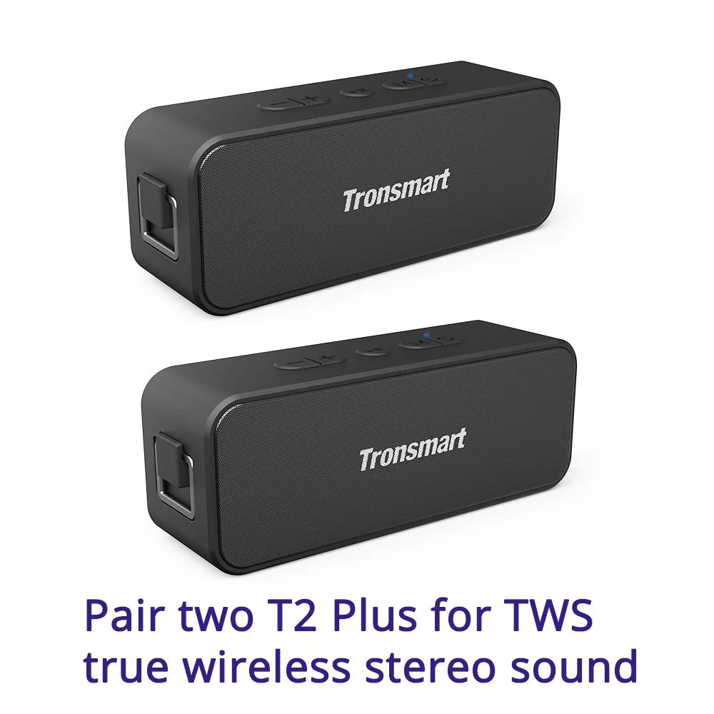 Tronsmart T2 Plus Bluetooth 5,0 динамик 20 Вт портативный динамик 24 ч Колонка IPX7 Саундбар с TWS голосовой помощник Micro SD - Цвет: 2pcs T2 Plus