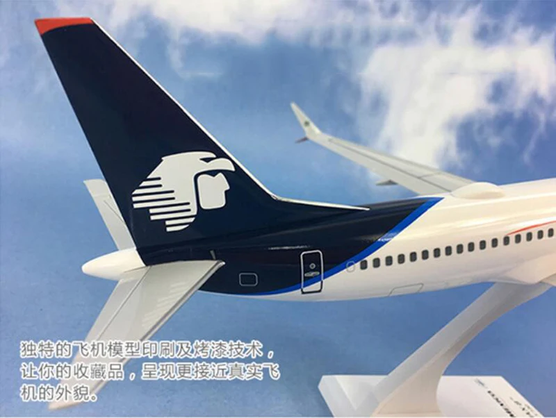 31 см 1/130 весы самолет Boeing B737 MAX8 самолет AEROMEXICO Модель самолетов с посадочными передаточные колеса литой под давлением смолы игрушечные самолеты