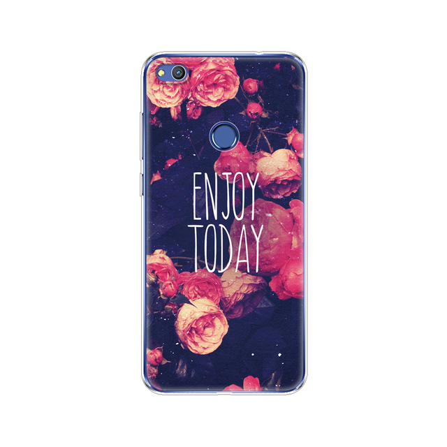 phone case for huawei honor 8 lite soft tpu silicon back cover 360 full for honor 8 liteprotective printing clear coque