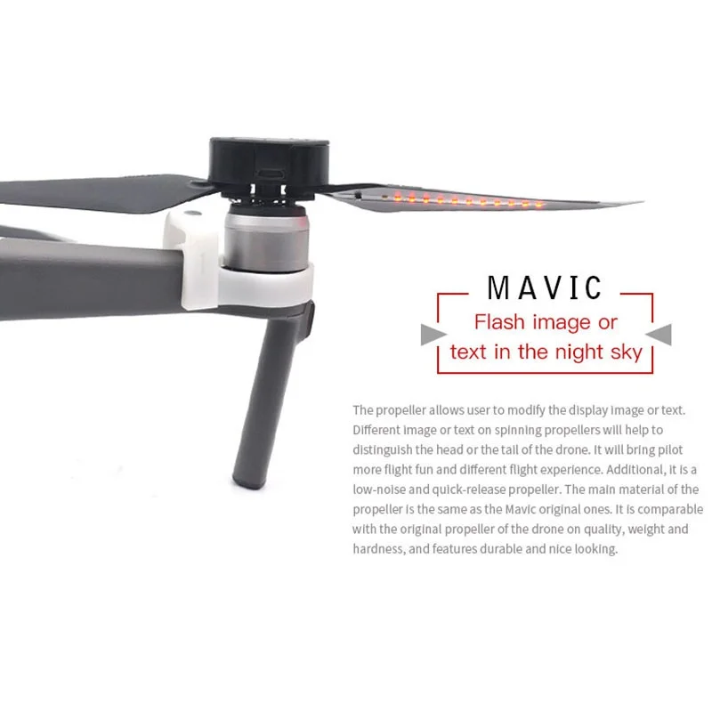 Для DJI Mavic 2 Pro Zoom Drone на заказ светодиодный фонарь аэродинамический дизайн Flash Paddle Flash программируемая Палитра с рисунком