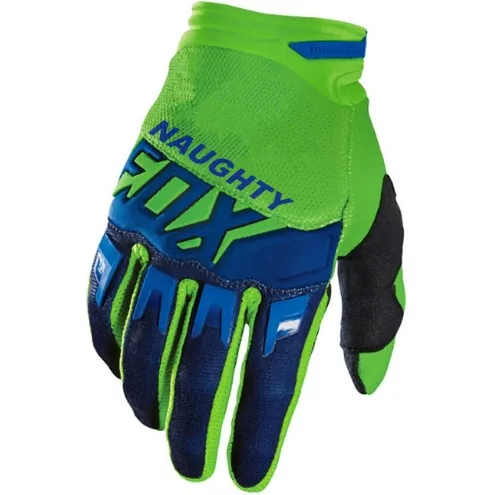Naughty Fox черные перчатки MX MTB DH мотоциклетные перчатки для езды на велосипеде - Цвет: Зеленый
