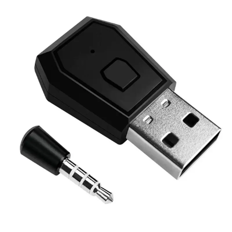 Durable USB Receiver Adapter Delicate Design 3.5mm USB Bluetooth Dongle Adapter for PS4 Controller Gamepad Bluetooth Headsets