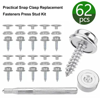 

62pcs/set Snap Clasp Replacement Tents Tools Jacket Durable Button Professional Accessories Practical Fasteners Press Stud Kit