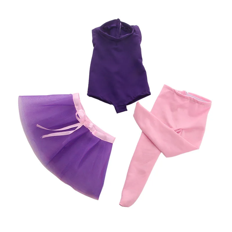LUCKDOLL балетный костюм Пряжа юбка подходит 18 дюймов Американский 43 см Кукла одежда аксессуары, игрушки для девочек, поколение, подарок на день рождения - Цвет: n689
