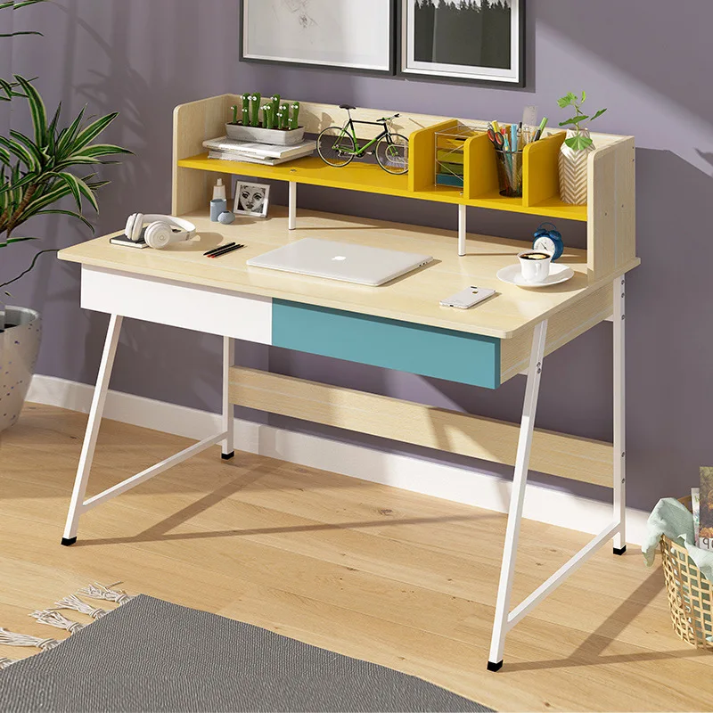 

On Behalf of Desktop Computer Desk Household Creative Doing Homework Desk Bookshelf Combination Bedroom Students Library Office