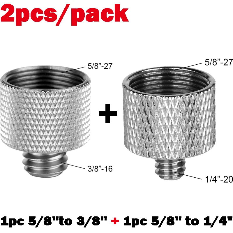 Металлическое Удлинительное 2 шт. 5/8 "до 1/4" + 3/8" с резьбой для крепления