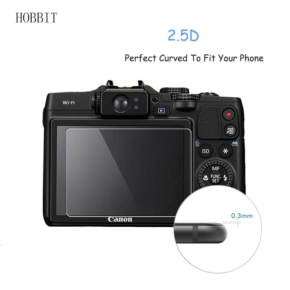 2 упаковки для Canon PowerShot SX700/SX710/SX720 0,3 мм 2.5D 9H прозрачное Закаленное стекло Защитная пленка для цифровой камеры