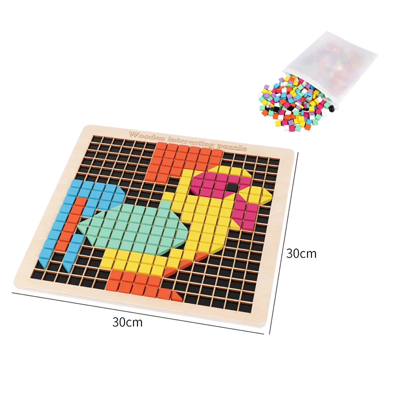 Children-Fun-Wooden-Pixel-Block-Building-Blocks-Parent-child-Early-Education-Benefit-Intelligence-Manual-Brain-For (5)