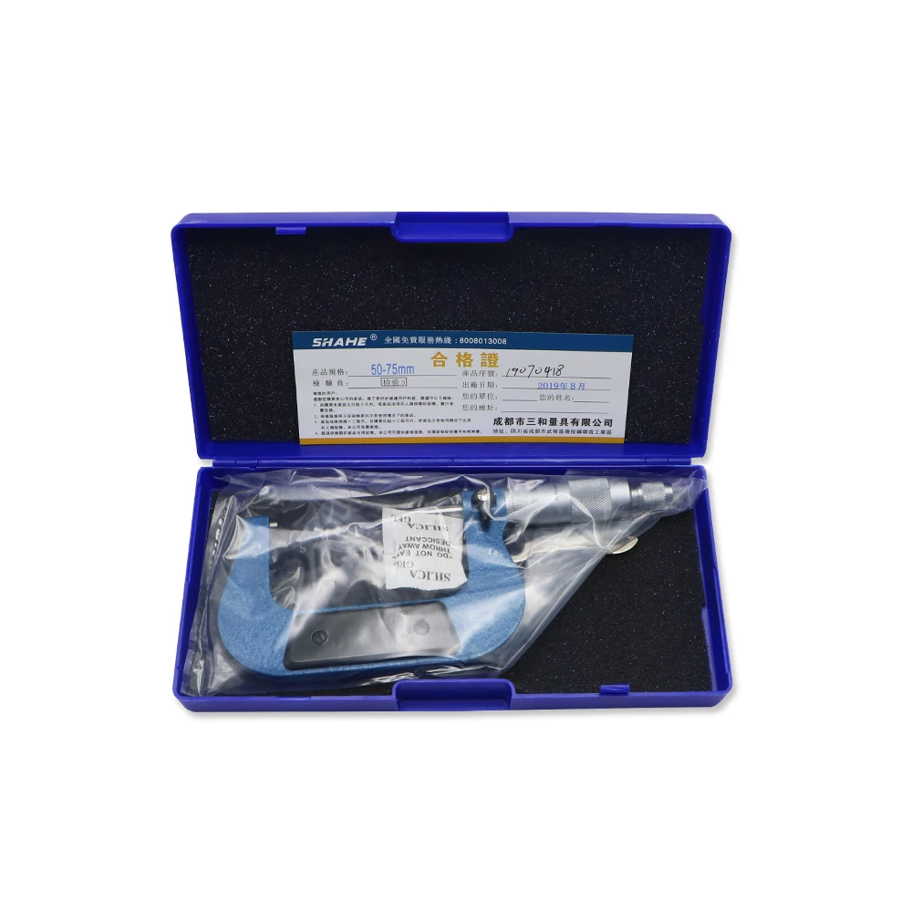 Прибор для измерения микрометра shahe 0 01 мм 50 75 мм|outside micrometer|micrometer outsidemicrometer 50-75mm |