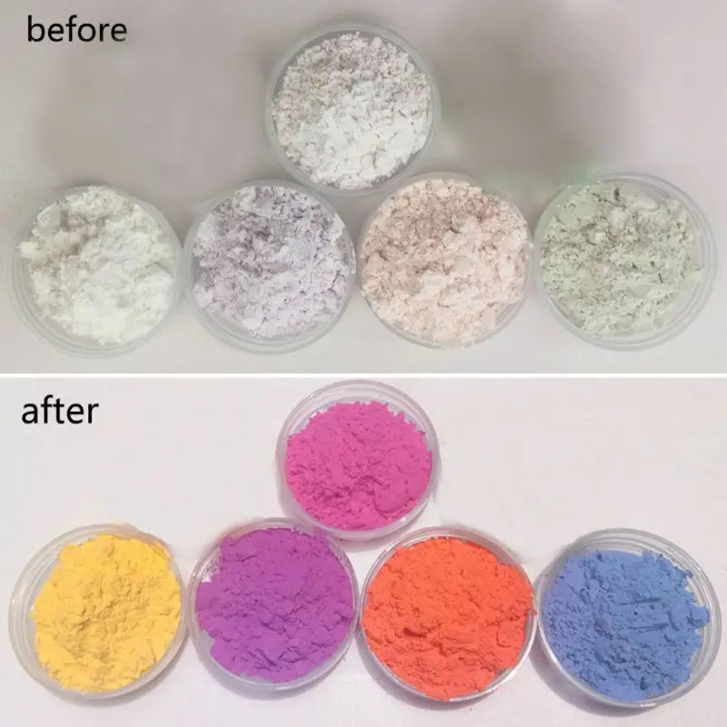 

5 Color UV Color Change Pigment Powder Photochromic Pigment Resin Jewelry Making 5 Bottles