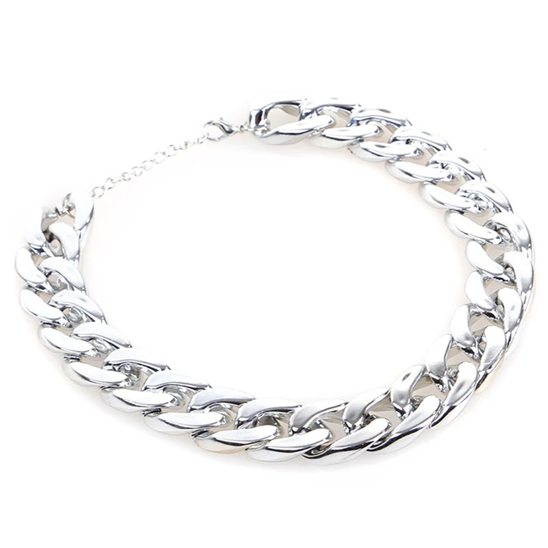 Pet Choke Chain Silver Necklace Collar Small Cat Dog French Bulldog Teddy