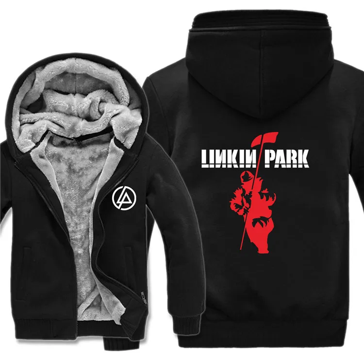 as picture Толстовки в стиле хип-хоп Linkin Park, куртка, утепленный мужской пуловер на молнии, зимняя флисовая шерстяная толстовка с лайнером, музыка, рэп, Linkin Park, толстовка - Цвет: as picture