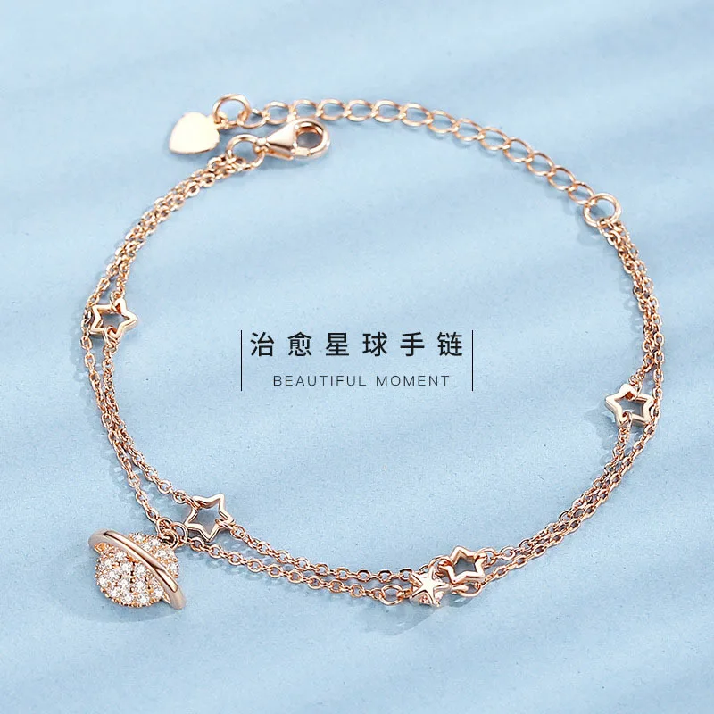 

Fine Silver Bracelets Women's INS Non-mainstream Design Bracelet Light Luxury Elegant