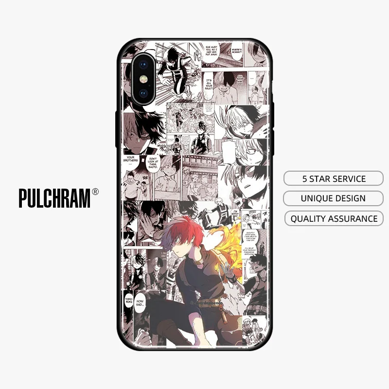 Мягкий силиконовый стеклянный чехол Shoto Todoroki для iPhone SE 6 6s 7 8 Plus X XR XS 11 12 mini Pro