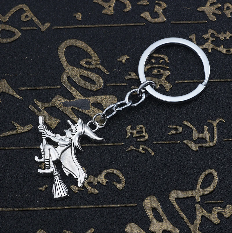 Men New Halloween Alloy Pendant Broom Keychain Keyring Ring Fashion Jewelry Gift Key Chain Souvenir 2020 Wholesale – Detail 12