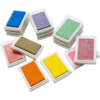 

15 Pcs/Lot 15 Colors Big Size DIY Scrapbooking Stamp Inkpad Vintage Crafts Color Ink Pad Colorful Inkpad Stamps Sealing Decorati